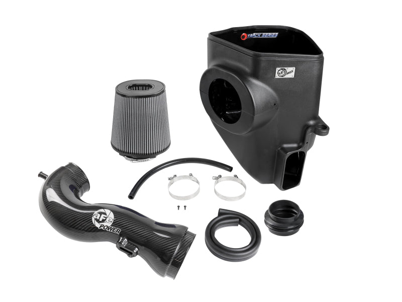 aFe 57-10015D 19-21 GM Trucks 5.3L/6.2L Track Series Carbon Fiber Cold Air Intake System W/ Pro Dry S Filters