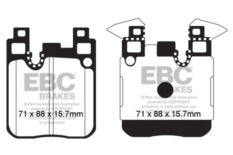EBC UD1656 14+ BMW 228 Coupe 2.0 Turbo Brembo calipers Ultimax2 Rear Brake Pads
