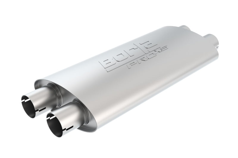 Borla 400493 Universal ProXS Muffler - Oval Dual/Dual Inlet/Outlet 2.5in Tubing 19inx4inx9.5in Case