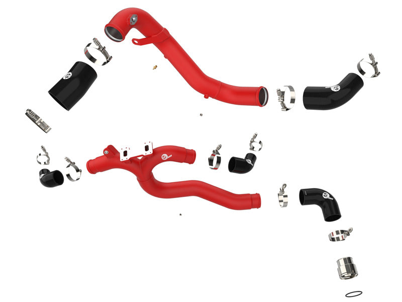 aFe 46-20504-R AFE 18-21 Kia Stinger V6-3.3L BladeRunner Alum Hot/Cold Charge Pipe Kit Red