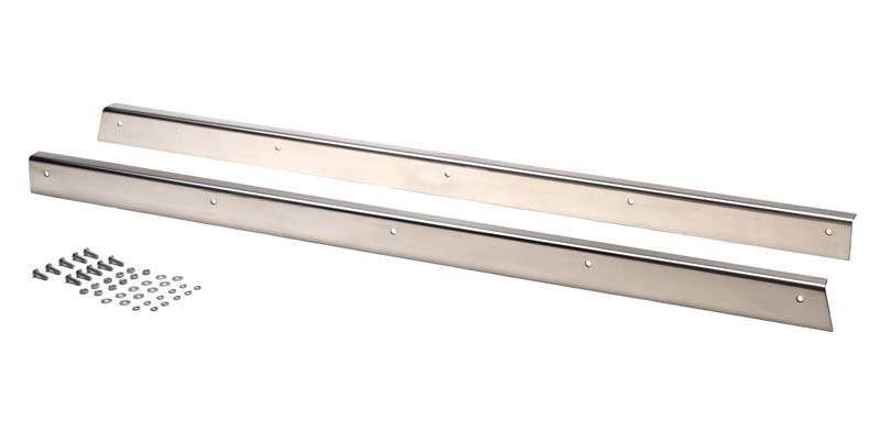 Kentrol 30413 55-83 Jeep CJ5 Rocker Guards Pair - Polished Silver