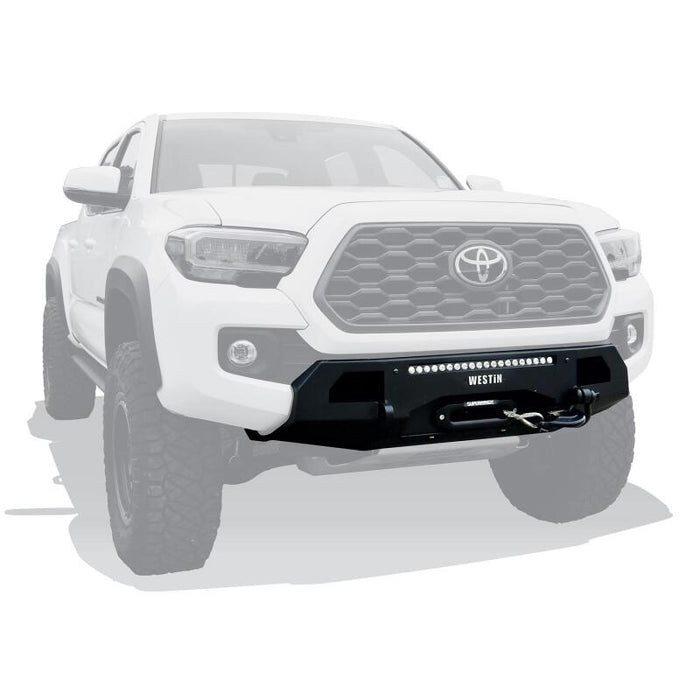 Westin 58-311045 16-23 Toyota Tacoma Pro-Series Mid Width Front Bumper - Textured Black