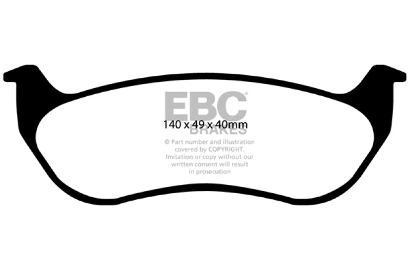 EBC DP41673R 07-11 Ford Explorer Sport Trac 4.0 Yellowstuff Rear Brake Pads