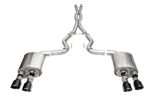 CORSA Performance 21265BLK Corsa 24+ Ford Mustang Dark Horse 5.0L 3in Dual Rear Cat-Back w/Twin 4.5in Black PVD Slash Tips