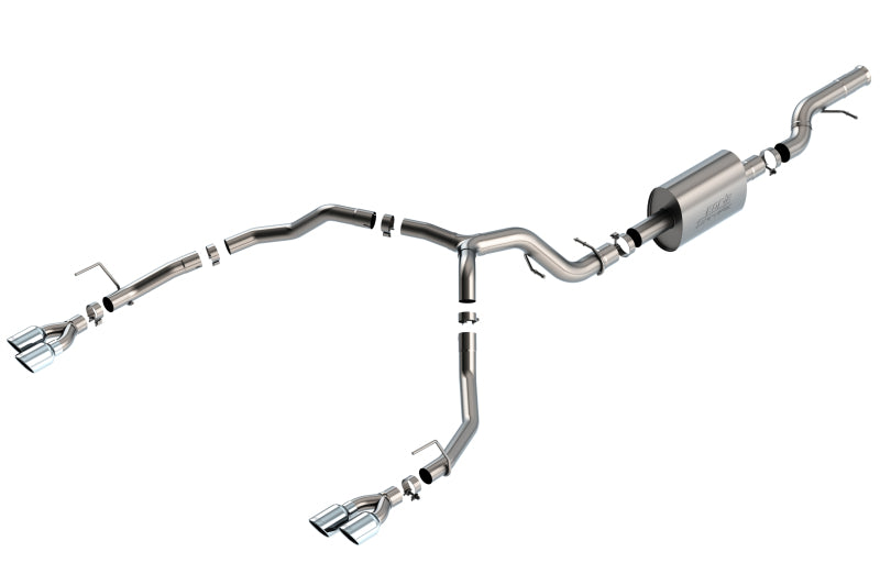Borla 140859 21-22 Chevrolet Tahoe 6.2L V8 2/4WD 4DR Brushed T-304 Stainless Steel S-Type Cat-Back Exhaust