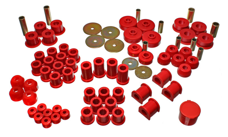 Energy Suspension 8.18102R 79-85 Toyota 4WD Pickup (Except T-100 & Tundra) Red Hyper-Flex Master Bushing Set