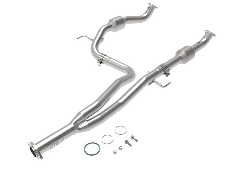 aFe 48-46013-RC Power Twisted Steel Y-Pipe w/ Cat SS 16-20 Toyota Tacoma V6 3.5L (4WD Only)