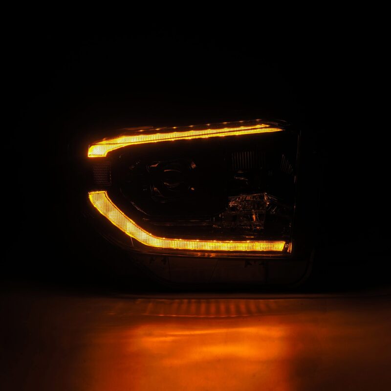 AlphaRex 880840 14-21 Toyota Tundra PRO-Series Projector Headlights Black w/Seq. Sig. + DRL