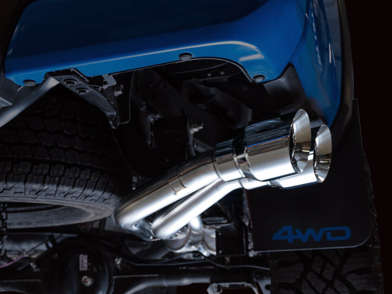 AWE Tuning 3015-32826 AWE 16-22 Toyota Tacoma 0FG Catback Exhaust w/ BashGuard - Dual Chrome Silver Tips