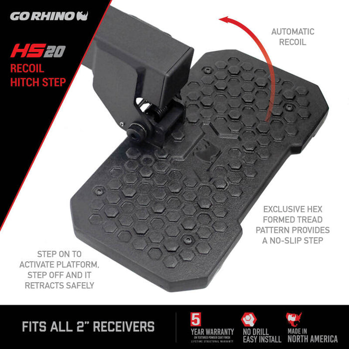 Go Rhino HS2012T HS-20 Hitch Bumper Step