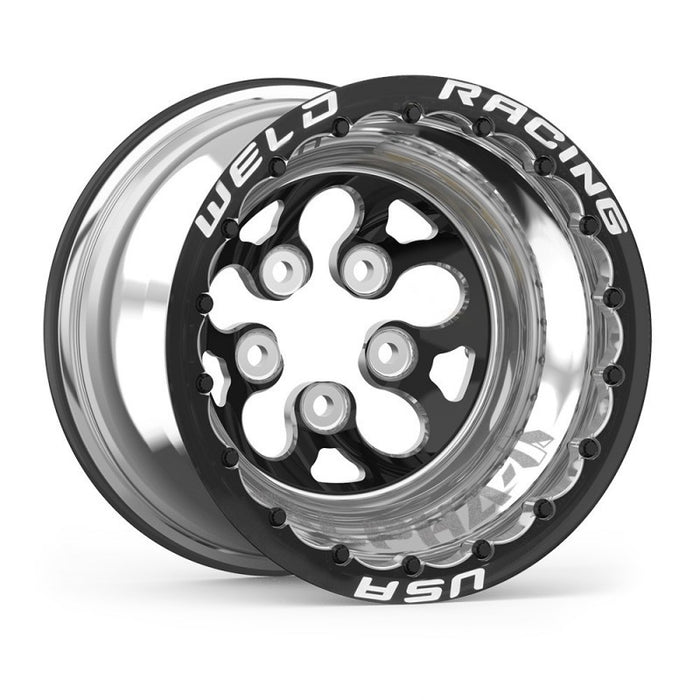 Weld Racing WEL83B-512278MB 15x12 Blk Alpha-1 Wheel 5x4.750BP 4in BS Blk DBL
