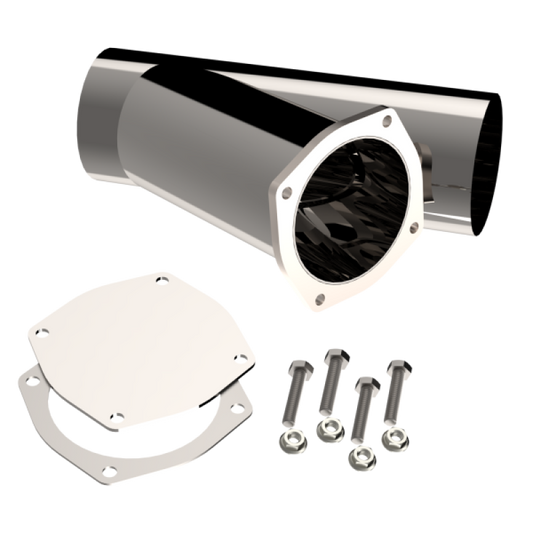 QTP 10500 5in Weld-On QTEC Exhaust Cutout Y-Pipe
