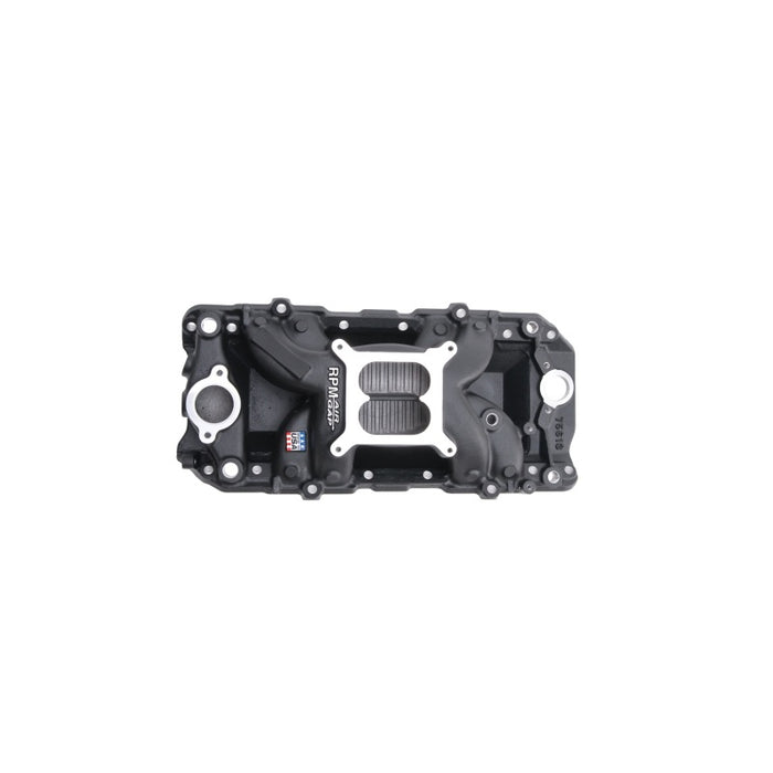 Edelbrock EDE75613 BBC Performer RPM A/G Manifold - O/P- Black