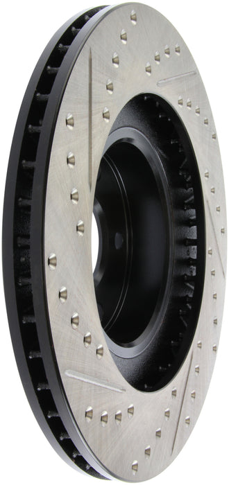Stoptech 127.47018L StopTech 02-10 Subaru WRX Slotted & Drilled Left Front Rotor (exc. STi)