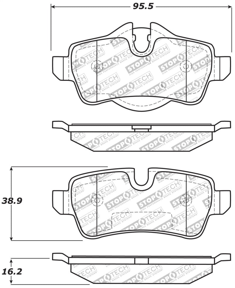 Stoptech 309.13090 StopTech Performance 07-09 Mini Cooper/Cooper S Rear Brake Pads