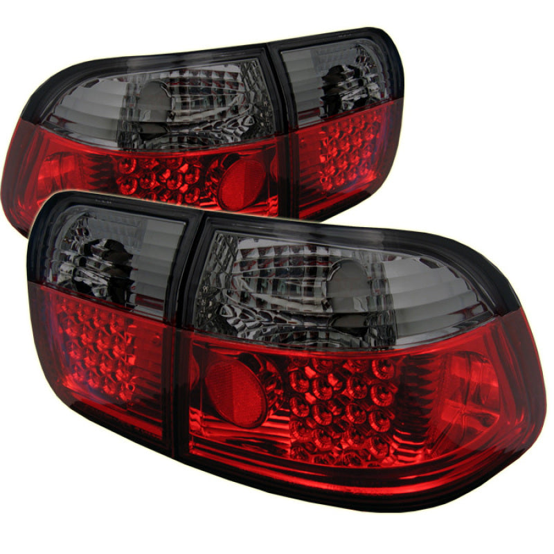 SPYDER 5005038 Spyder Honda Civic 96-98 4Dr LED Tail Lights Red Smoke ALT-YD-HC96-4D-LED-RS
