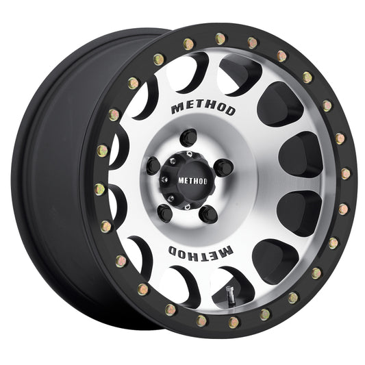 Method Wheels MR10579050338B Method MR105 Beadlock 17x9 -38mm Offset 5x5 71.5mm CB Machined w/Matte Black Ring Wheel