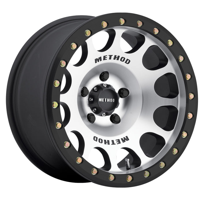 Method Wheels MR10579060338B Method MR105 Beadlock 17x9 -38mm Offset 6x5.5 108mm CB Machined w/Matte Black Ring Wheel