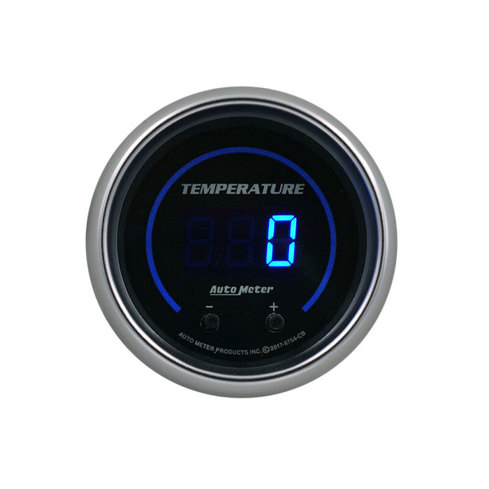AutoMeter 6754-CB Autometer 52.4mm Black Switchable 60-340 Degrees F / 40-170 Degrees C Cobalt Elite Digital Gauge