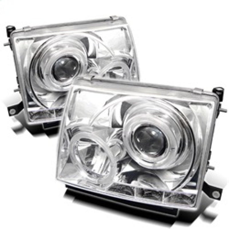 SPYDER 5011954 Spyder Toyota Tacoma 97-00 Projector Headlights LED Halo LED Chrome High H1 Low H1 PRO-YD-TT97-HL-C