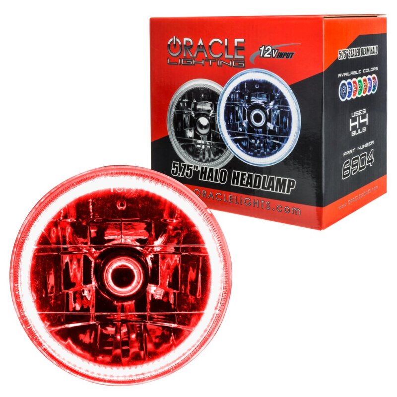 ORACLE Lighting 6904-003 Oracle Pre-Installed Lights 5.75 IN. Sealed Beam - Red Halo