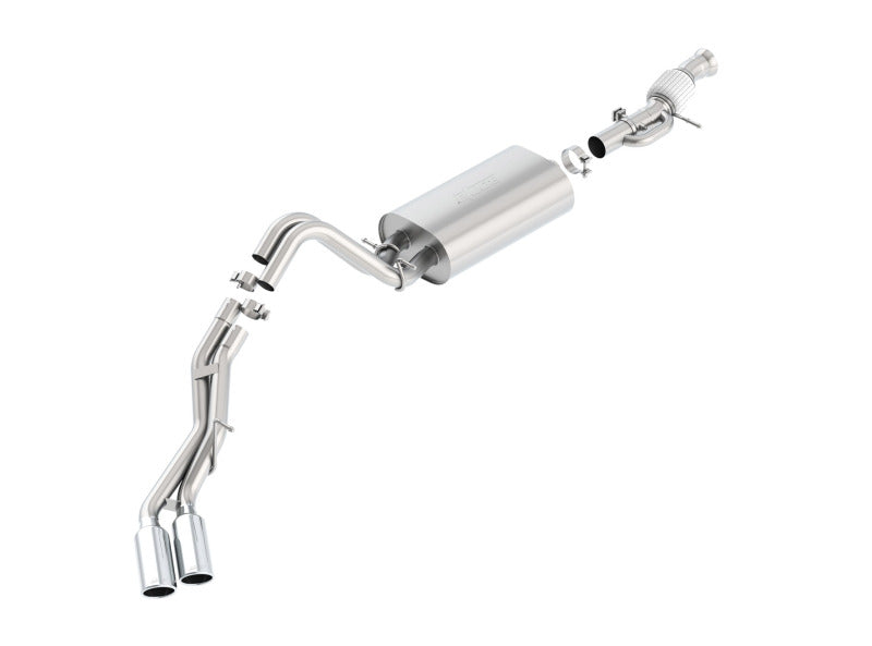 Borla 140559 Touring Cat Back 15-16 GMC Denali 6.2L V8 2.75in, 2.25in Dual Same Side Exit 4in Tips Exhaust