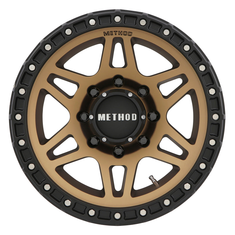 Method Wheels MR31289080918 Method MR312 18x9 +18mm Offset 8x6.5 130.81mm CB Method Bronze/Black Street Loc Wheel
