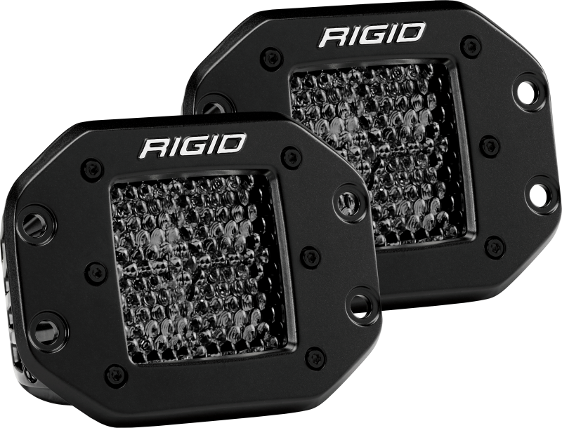 Rigid Industries 212513BLK D Series PRO Midnight Edition - Spot - Diffused - Pair