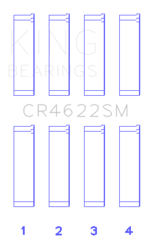 King Engine Bearings CR4622SM Subaru FB20 Connecting Rod Bearing Set