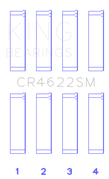 King Engine Bearings CR4622SM Subaru FB20 Connecting Rod Bearing Set