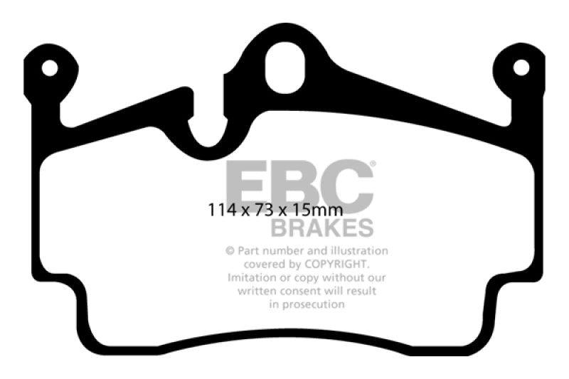EBC DP41920R 04-08 Porsche Boxster (Cast Iron Rotors only) 2.7 Yellowstuff Rear Brake Pads