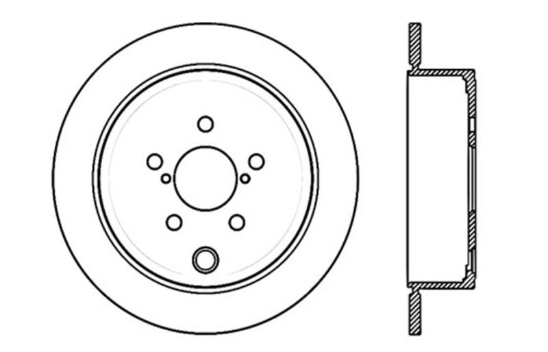 Stoptech 127.47029L StopTech 08-10 Impreza WRX (Exc STi)/08-10 Impreza Coupe/Sedan Slotted & Drilled Left Rear Rotor