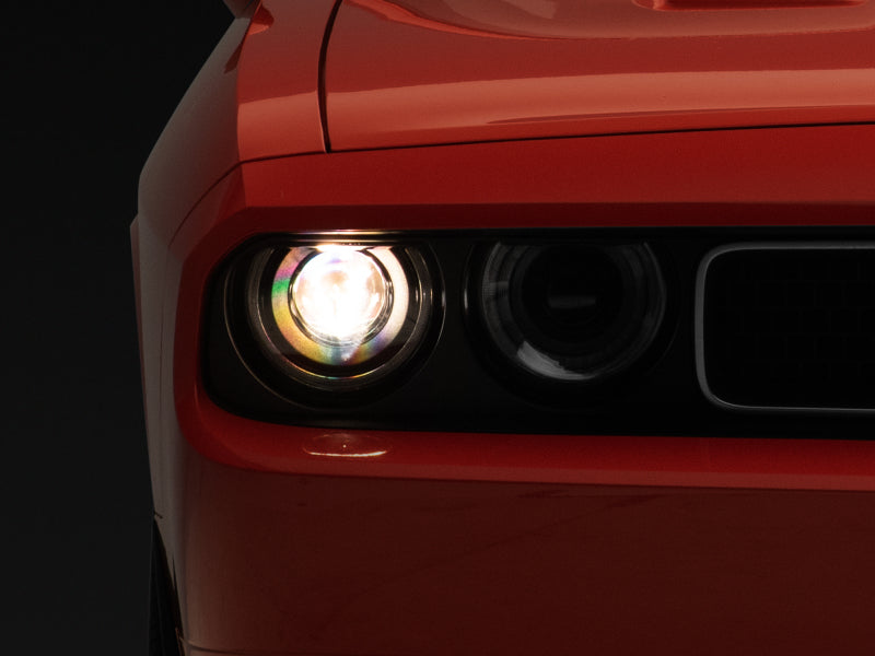 Raxiom CH3761 08-14 Dodge Challenger Halo Projctr Headlights w/Sequential Turn Signals-Blk Hsng(Clear Lens)