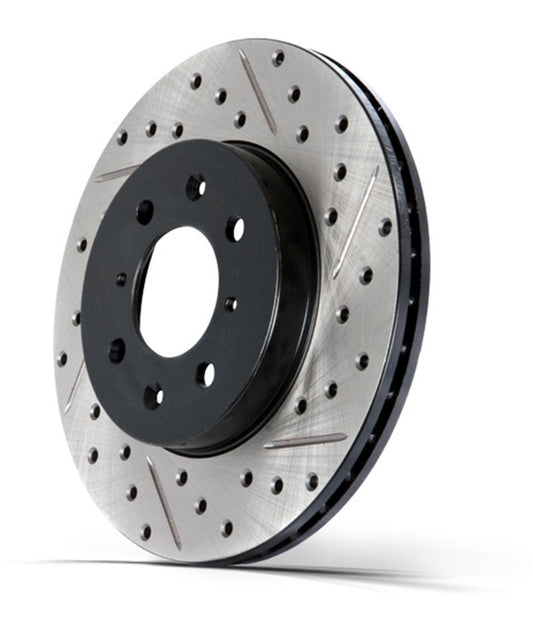 Stoptech 227.33137L StopTech Select Sport 14-19 Audi A4i Slotted and Drilled Left Rear Rotor