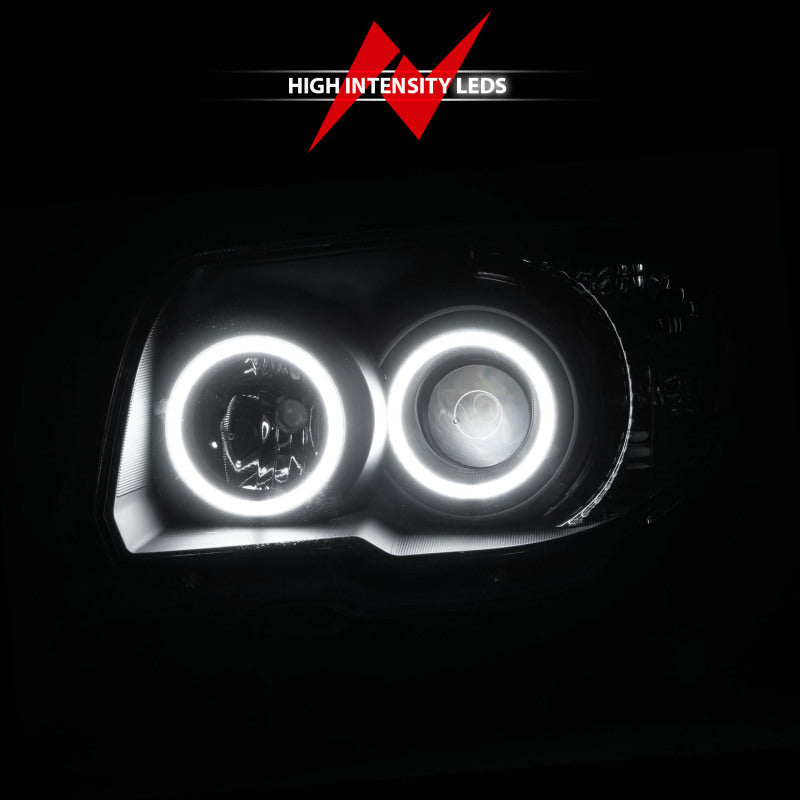 ANZO 111320 2006-2009 Toyota 4Runner Projector Headlights w/ Halo Black