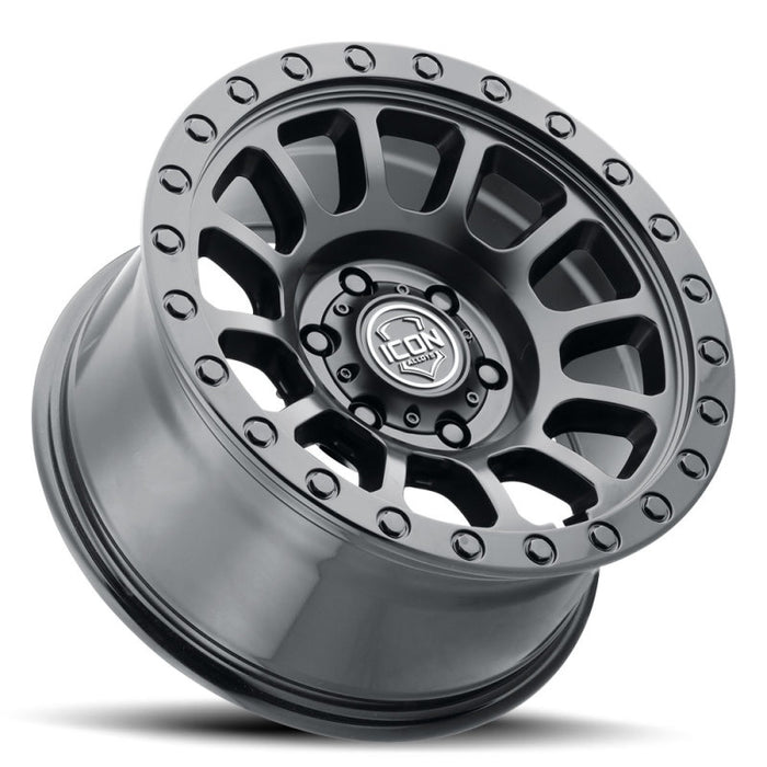 ICON 8017858347DB Hulse 17 X 8.5 6 X 5.5 0mm Offset 4.75in BS Double Black