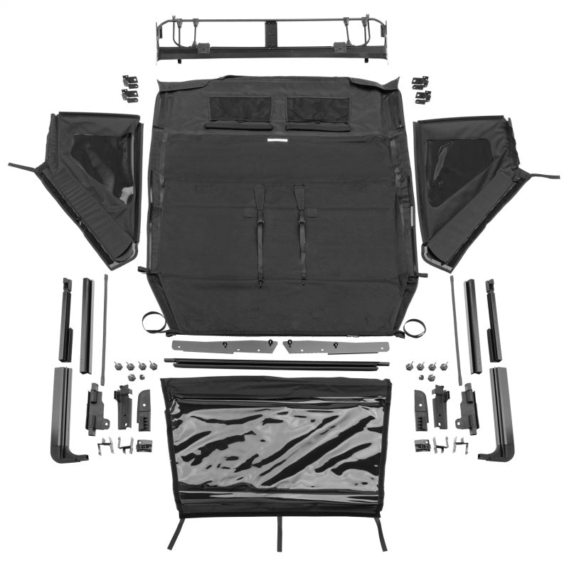 Rampage 139435 2018-2021 Jeep Wrangler JL 4-Door Trailview Fastback - Black Diamond