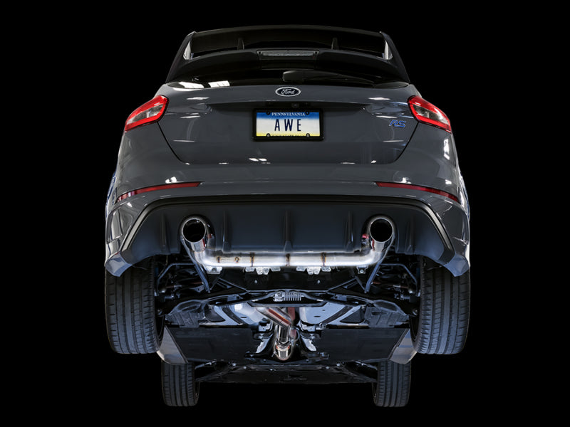 AWE Tuning 3020-32030 Ford Focus RS Track Edition Cat-back Exhaust - Chrome Silver Tips