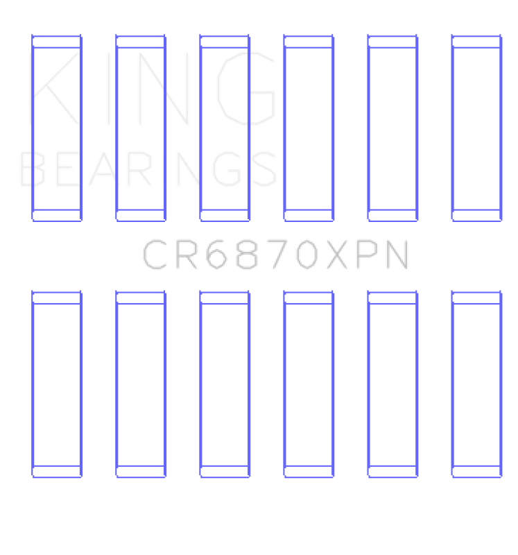 King Engine Bearings CR6870XPN 09-15 Nissan GT-R VR38DETT (Size STD) Performance Rod Bearing Set