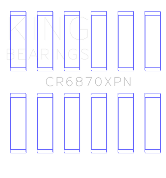 King Engine Bearings CR6870XPN 09-15 Nissan GT-R VR38DETT (Size STD) Performance Rod Bearing Set