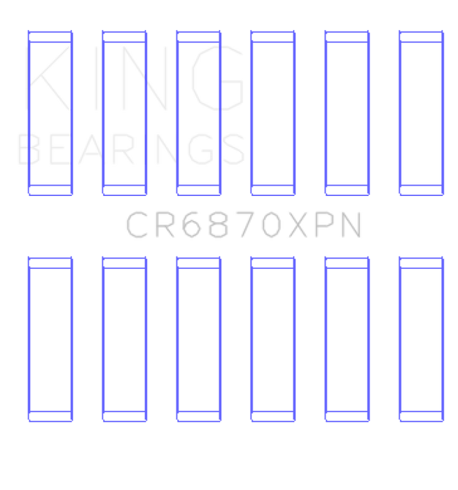 King Engine Bearings CR6870XPN 09-15 Nissan GT-R VR38DETT (Size STD) Performance Rod Bearing Set