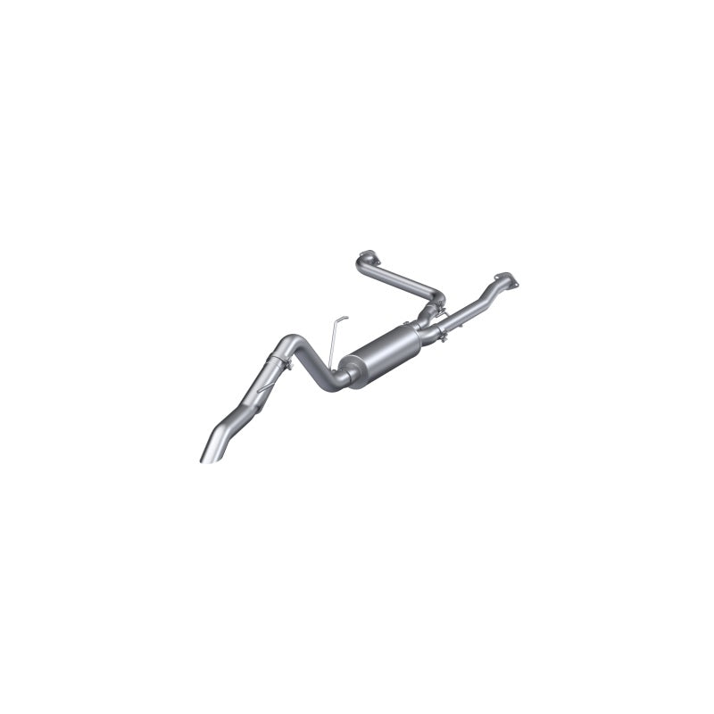 MBRP S5409AL 22-23 Nissan Frontier 3.8L 3in Tip 3in Cat Back Turndown Exit Street Profile - Aluminized Steel