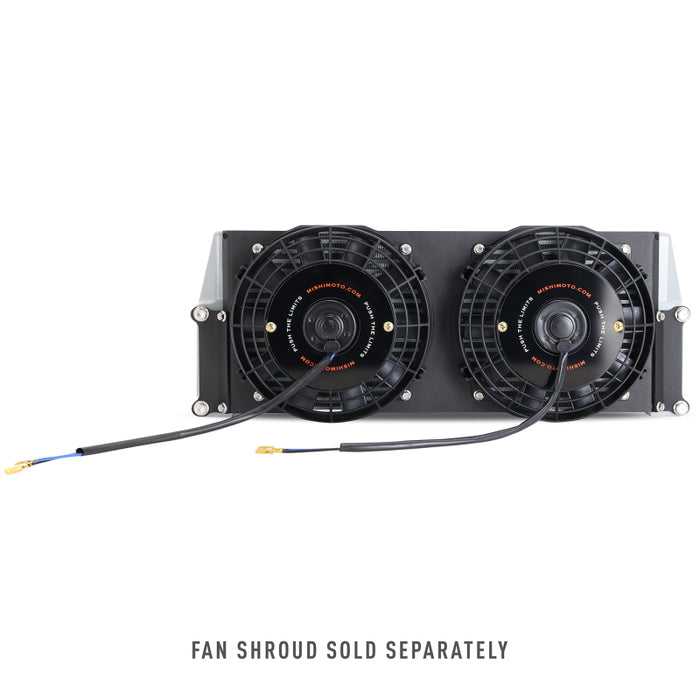 Mishimoto MMOC-SSO-17SL Heavy-Duty Oil Cooler - 17in. Same-Side Outlets - Silver