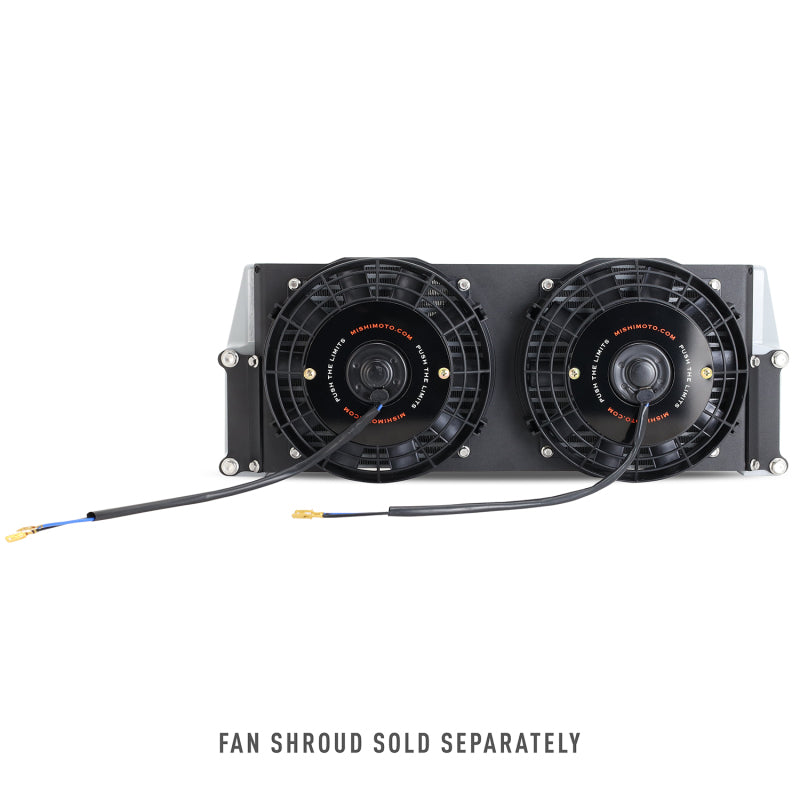 Mishimoto MMOC-SSO-17SL Heavy-Duty Oil Cooler - 17in. Same-Side Outlets - Silver