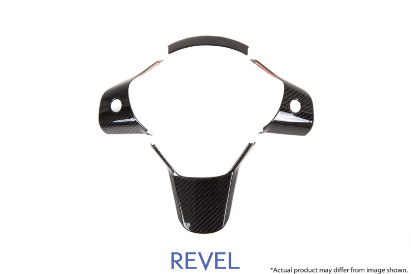 Revel 1TR4GT1AX01 GT Dry Carbon Steering Wheel Insert Covers Tesla Model 3 - 3 Piece