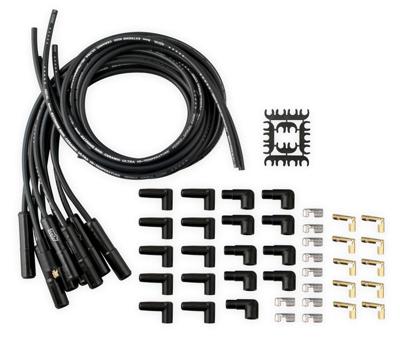 Accel ACL9000CK Univ Spark Plug Wire Set 180 Ceramic Boots Black