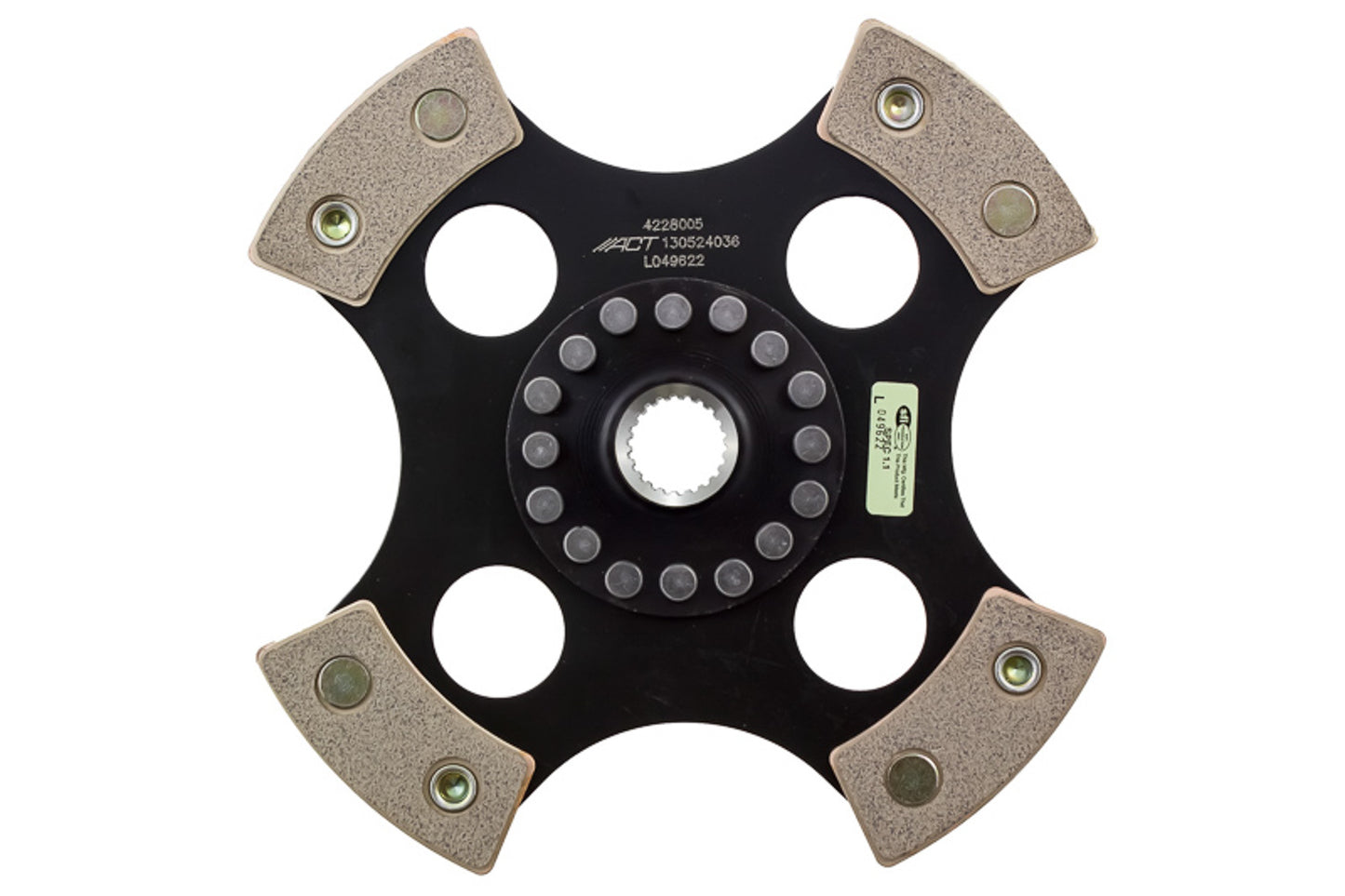 Advanced Clutch Technology ACT4228005 4 Pad Rigid Race Disc Multiple Applications