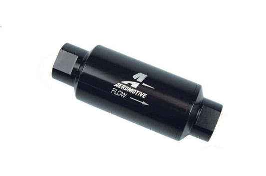 Aeromotive Fuel System Inline Fuel Filter - 10 Micron- Black