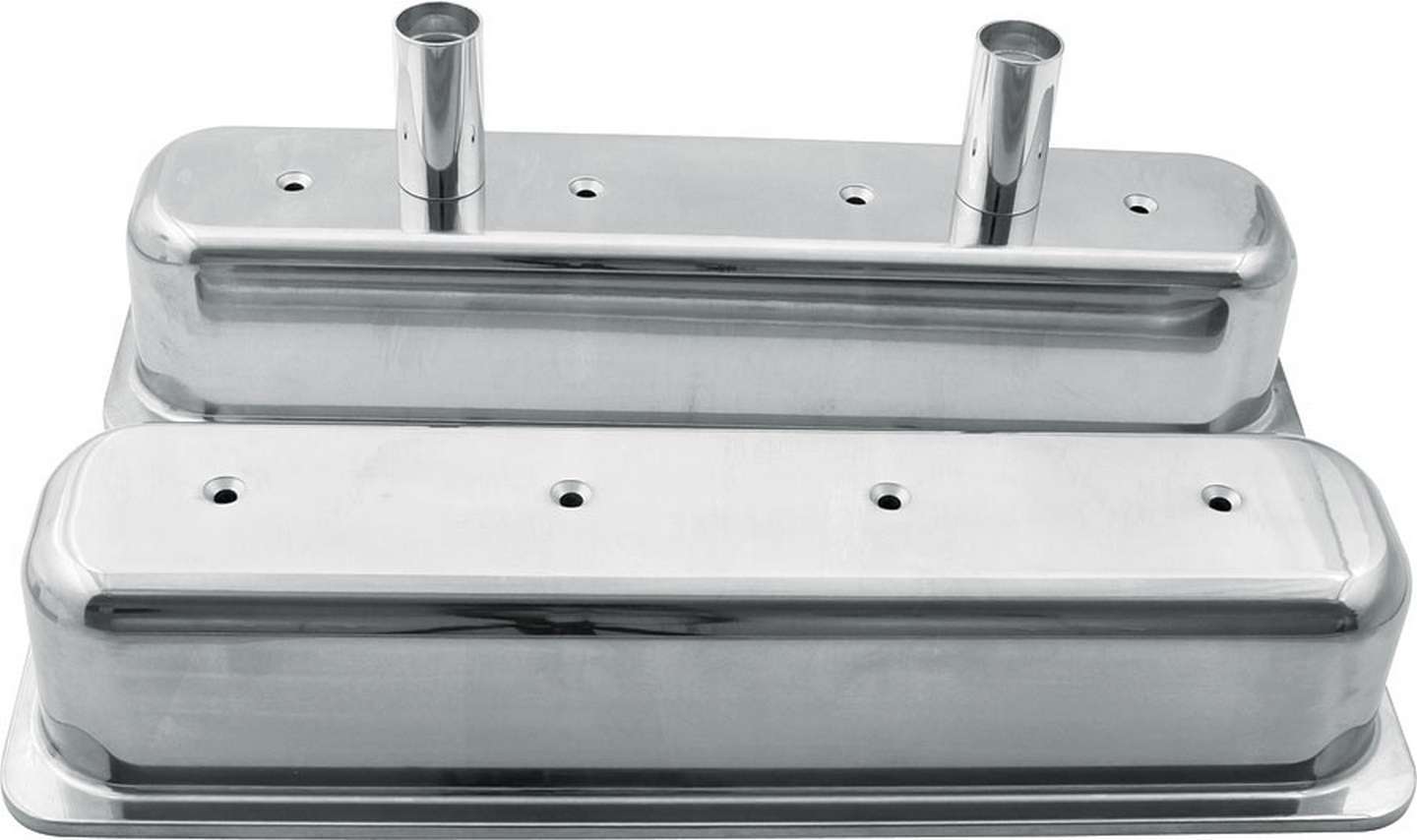 Allstar Performance ALL26137 Valve Covers SBC Alum Centerbolt w/Tubes