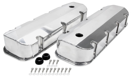 Allstar Performance ALL26177 Valve Covers BBC Fab Aluminum w/ Holes